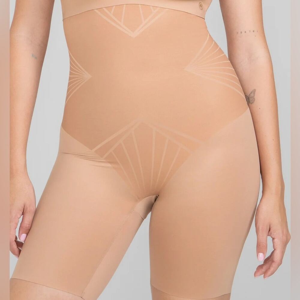 Honeylove ShadowSculpt Mid-Thigh Sand XS Smoothest Shapewear NWT